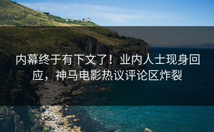 内幕终于有下文了！业内人士现身回应，神马电影热议评论区炸裂