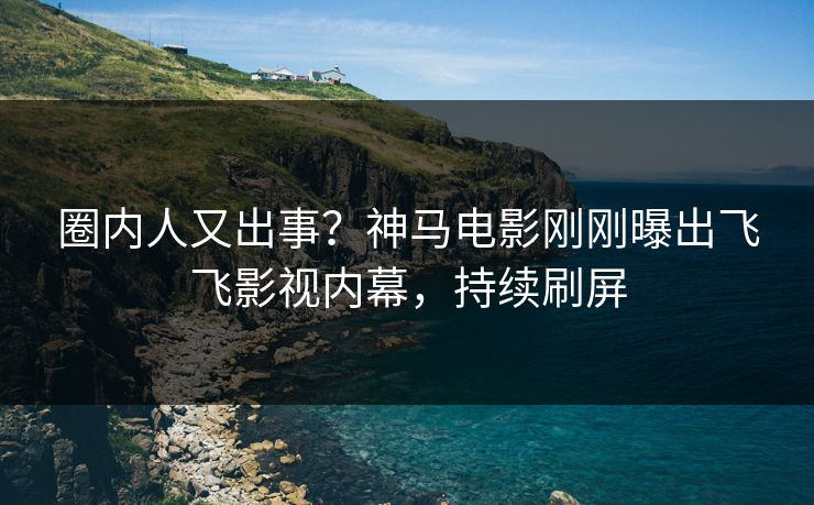 圈内人又出事？神马电影刚刚曝出飞飞影视内幕，持续刷屏