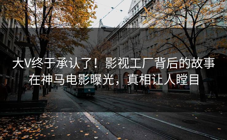 大V终于承认了！影视工厂背后的故事在神马电影曝光，真相让人瞠目